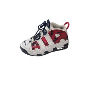 Nike Air More Uptempo Shoes Youth Size 2.5Y Basketball CZ7886-100 White Red Blue